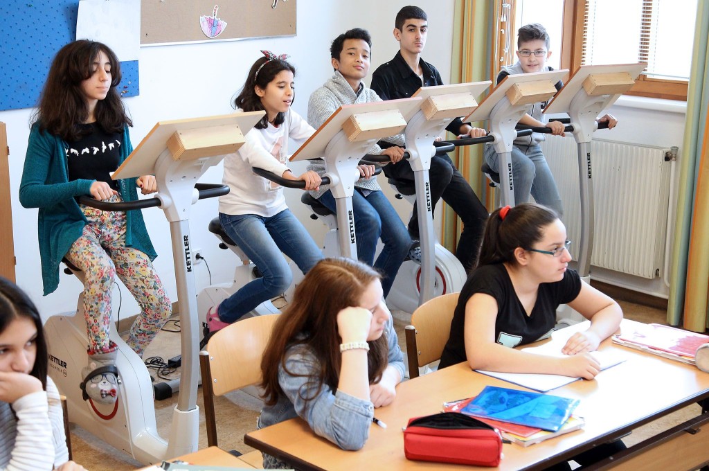 Die Ergometerklasse in der Mittelschule Dietrichgasse kommt bei den SchülerInnen gut an